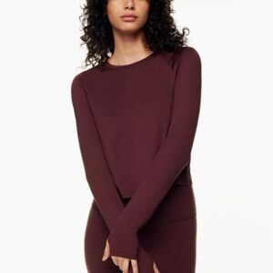 TNA Action Breathe Tumble long sleeve in spiced burgundy